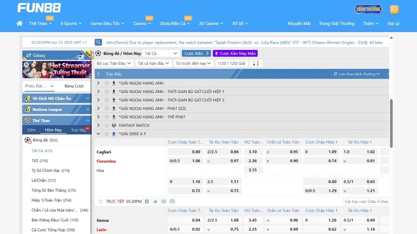 Cá cược bóng đá tại fun88