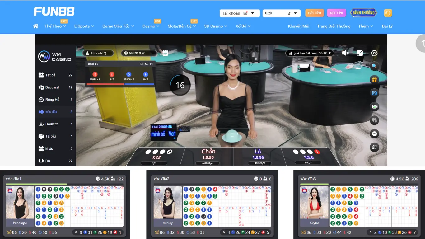 xóc đĩa tại FUN88