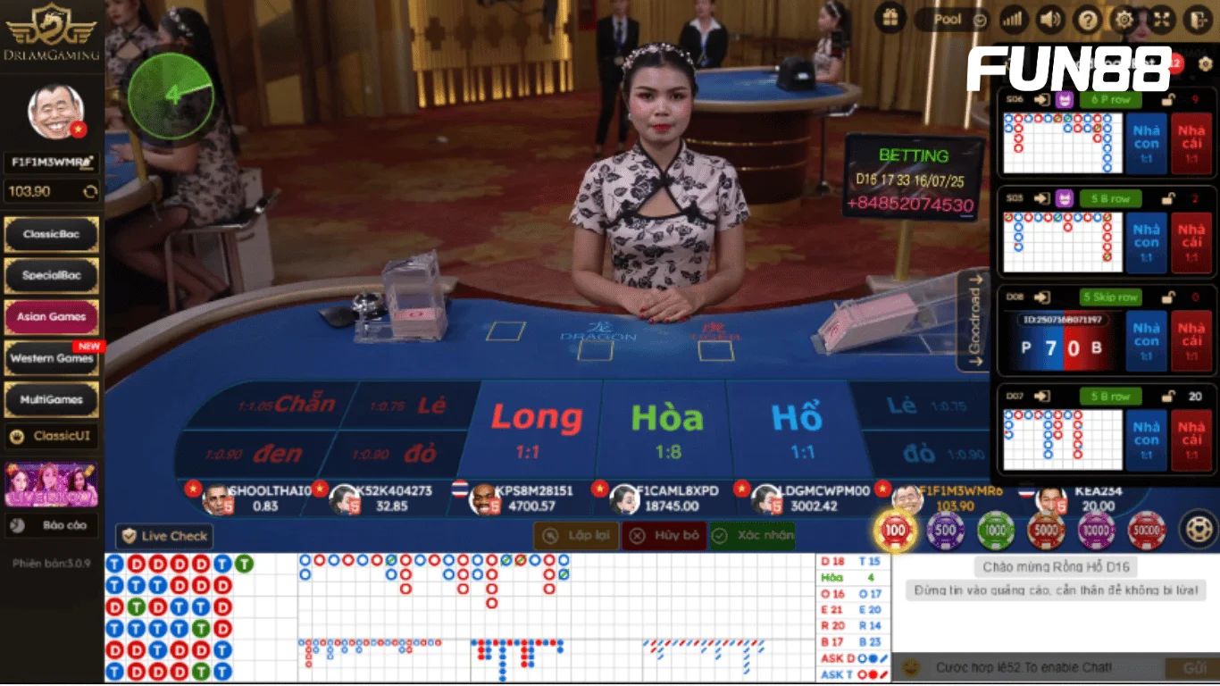 Game Rồng Hổ tại FUN88