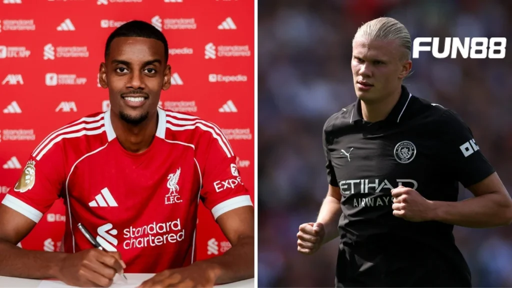 Sự đối lập rõ ràng giữa Haaland và Alexander Isak