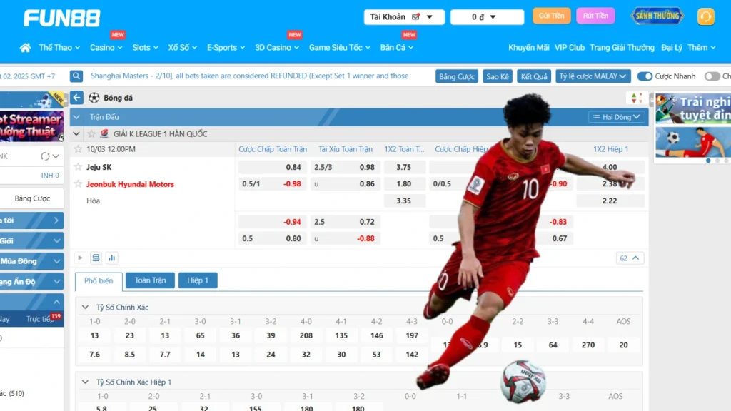 Kèo rung theo Châu Á và cầu thủ ghi bàn