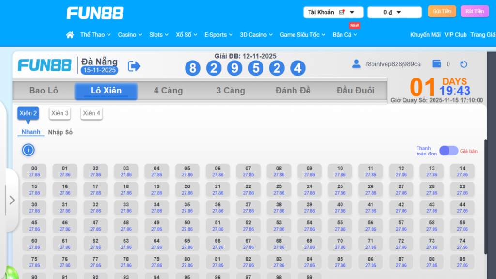 Tìm hiểu lô xiên FUN88 theo 2 đáp án